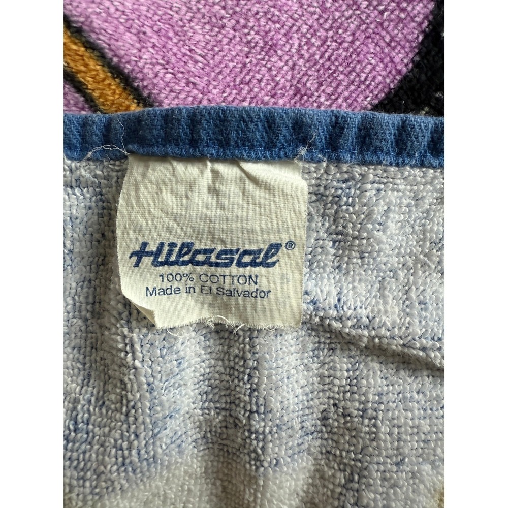 Vintage Planet Hollywood Beach Towel Hilasal 100% Cotton 90s Retro Blue - Picture 3 of 3